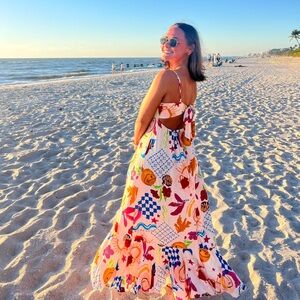 Maxi dress from paper hearts! Open back and super fun! Size XS